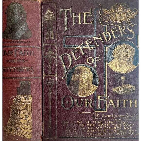 Defenders Of Our Faith Rare 1893 Religious Leaders Victorian HC Biography HBS - Picture 1 of 16